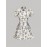 Elegant Black & White Floral Chinese-Style Short Dress with Puffed Sleeves - Waist-Cinching, Stand Collar, Perfect for Spring/Summer, Adult Women'S Fashion, Floral Dress | Stand Collar Dress | Puffed Sleeve Dress