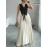 Women'S Elegant Double-Breasted Ruched Sleeveless Dress - Black and White Color Block, Polyester, A-Line Silhouette, Perfect for Spring/Summer Commute and Casual Attire, Casual Attire|Ruched Texture|Polyester Dres