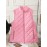 Women's Sleeveless Vest with Zipper Closure - Vibrant Pink Winter Warmth, Stand Collar & Pocket Design, Casual Elegant Solid Color Non-Stretch Fabric for Fall Winter Outdoor Beach Outings, Machine Washable Layering Piece (No Belt, Standard Length)