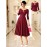 Women's Elegant 50s, 60s, Retro Pleated Wedding Party Date Evening Gown Dress, Fashionable Waist-Cinching Flowy Temperamental Cocktail Lace-Up Backless Aesthetic Longline Maxi